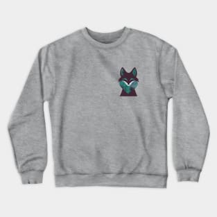 Celestial Fox Love - Cosmic Heart and Starry Night Sky Crewneck Sweatshirt